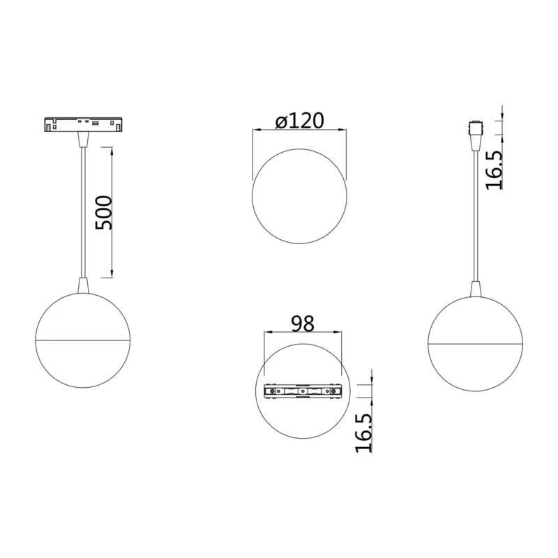 Трековый подвесной светильник Киат / Kiar S35 4000K 10Вт Maytoni TR018-2-10W4K-B 2