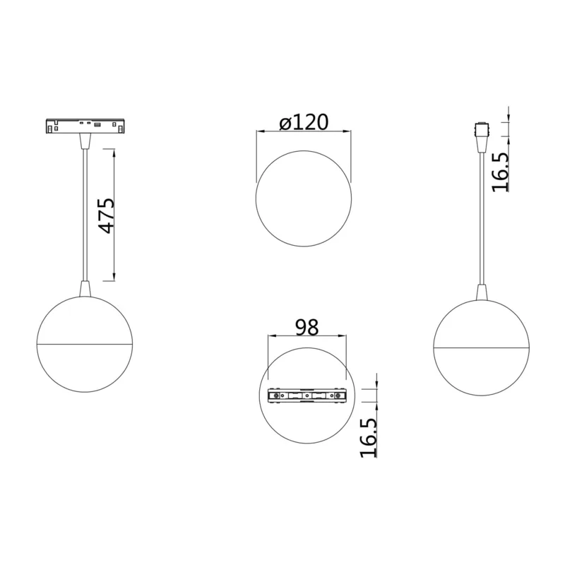 Трековый подвесной светильник Киат / Kiar S35 4000K 10Вт Maytoni TR018-2-10W4K-W 2