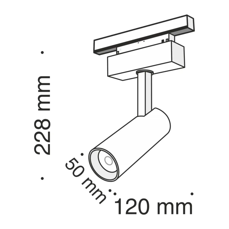 Трековый светильник Фокус / Focus Led S35 3000K 9Вт 24° Maytoni TR019-2-10W3K-B 3