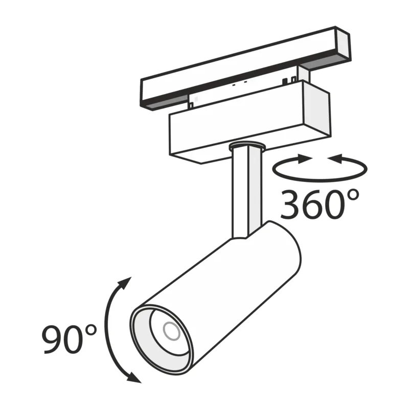 Трековый светильник Фокус / Focus Led S35 4000K 9Вт 24° Maytoni TR019-2-10W4K-B 3