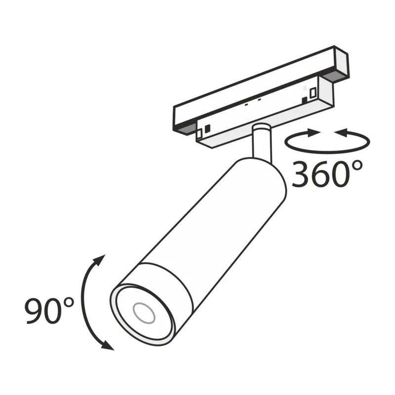 Трековый светильник Фокус / Focus Led S35 3000K 7Вт 24° Maytoni TR019-2-7W3K-B 3