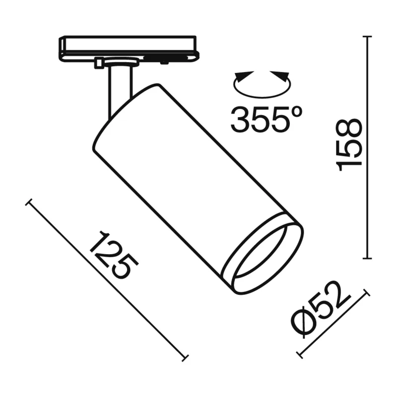 Трековый светильник Фокус / Focus LED Unity 3000K 12Вт 50° Maytoni TR021-1-12W3K-W-W 3