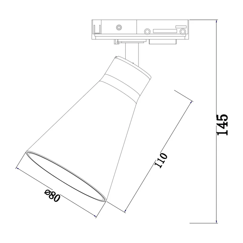 Трековый светильник Вирар / Virar Unity GU10 10Вт Maytoni TR022-1-GU10-B 3