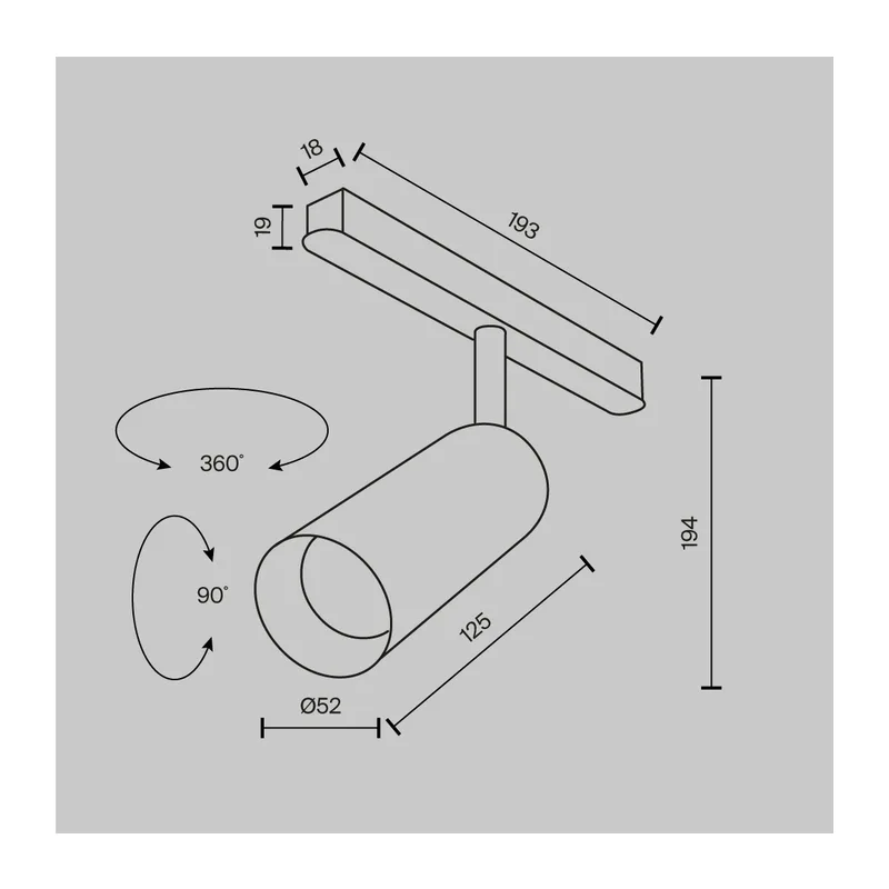 Трековый светильник Фокус / Focus Led Exility 2700K 12Вт 36° Maytoni TR032-2-12W2.7K-M-B 4