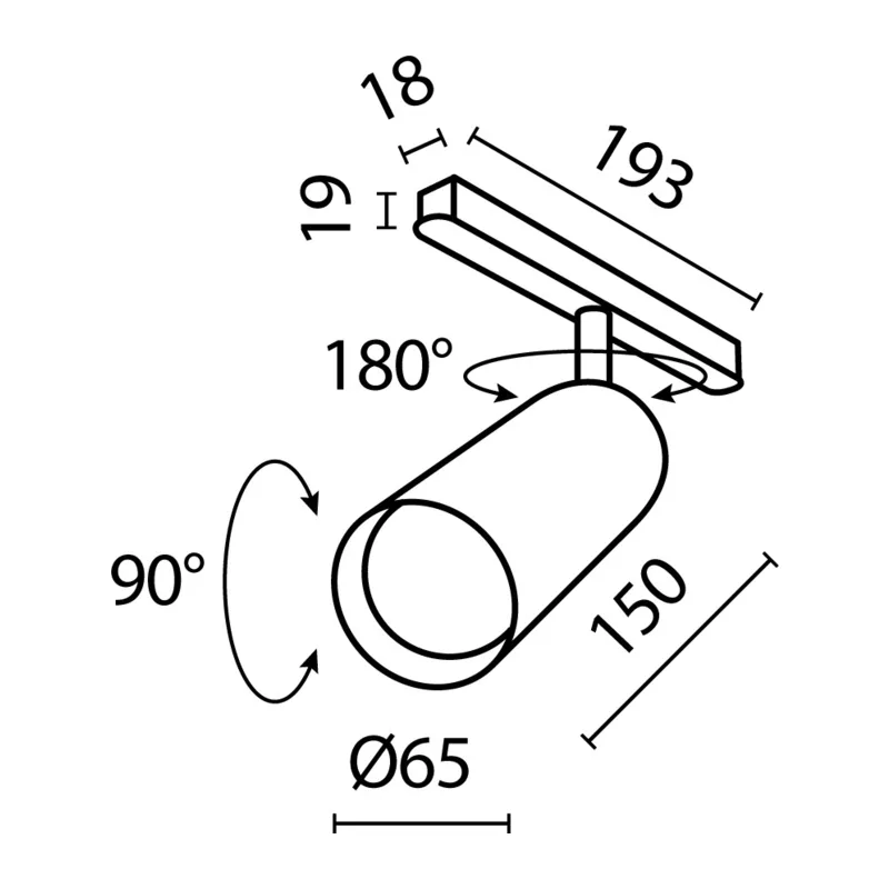 Трековый светильник Фокус / Focus Led Exility 3000K 20Вт 24° Maytoni TR032-2-20W3K-S-W 3