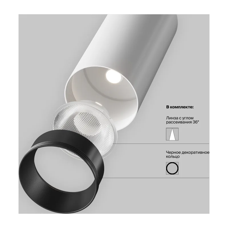Трековый светильник Фокус / Focus Led Exility 4000K 5Вт 36° Maytoni TR032-2-5W4K-M-BW 4