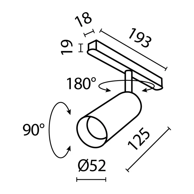 Трековый светильник Фокус / Focus Led Exility 2700-6000K 12Вт 36° Dim Dali1 Maytoni TR032-4-12WTW-S-DD-B 4