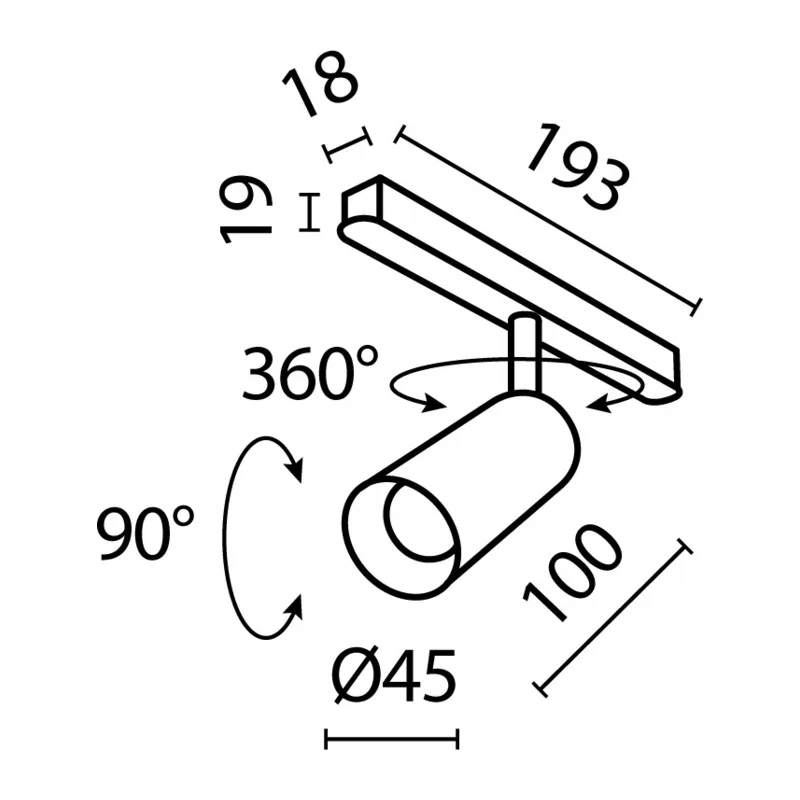 Трековый светильник Фокус / Focus Led Exility 2700-6000K 5Вт 36° Dim Smart Maytoni TR032-4-5W3K-M-DS-BBS 16