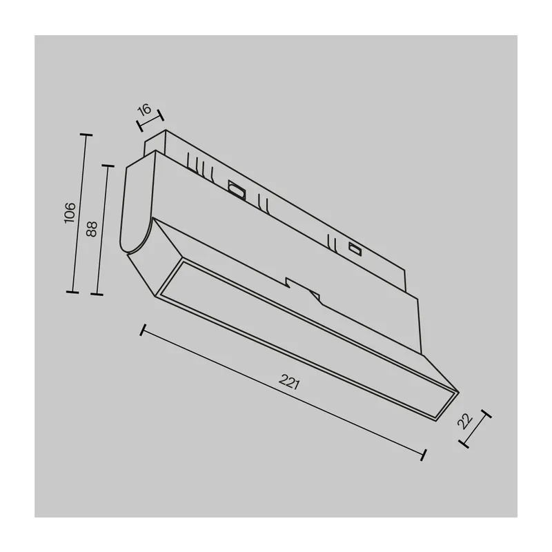 Трековый светильник Базис / Basis Exility 2700K 12Вт 120° Maytoni TR036-2-12W2.7K-B 2