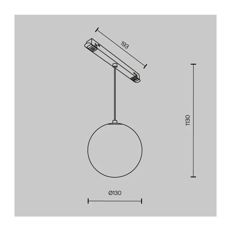 Трековый подвесной светильник Луна / Luna Exility 2700-6000K 5Вт 360° Dim Smart Maytoni TR039-4-5W3K-WW-DS 2