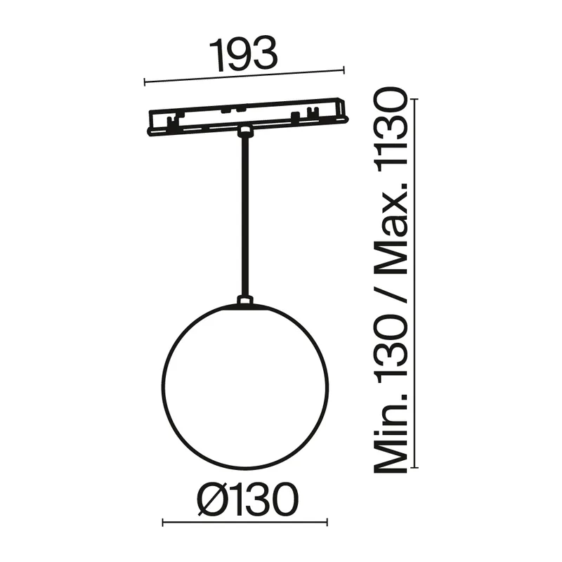 Трековый подвесной светильник Луна / Luna Exility 2700-4000K 5Вт 360° Dim Dali1 Maytoni TR039-4-5WTW-DD-B 2