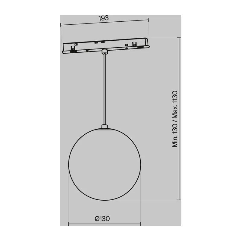 Трековый подвесной светильник Луна / Luna Exility 2700-4000K 5Вт 360° Dim Dali1 Maytoni TR039-4-5WTW-DD-B 5