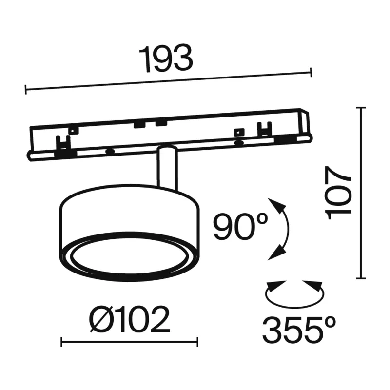 Трековый светильник Радо / Rado Exility 2700-6000K 18Вт 120° Dim Dali1 Maytoni TR040-4-18WTW-DD-B 3