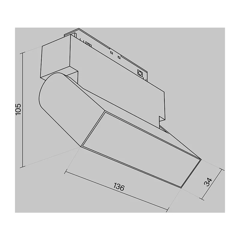 Трековый светильник Базис / Basis Gravity 3000K 10Вт 120° Maytoni TR075-2-10W3K-B 11