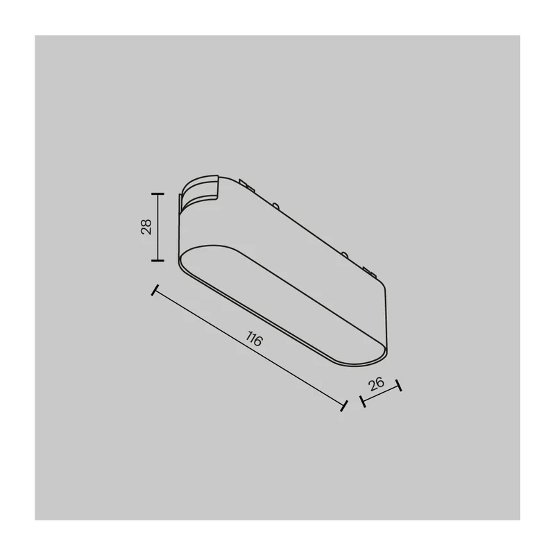 Трековый светильник Базис / Basis Radity 3000K 6Вт 120° Maytoni TR080-1-6W3K-W 11