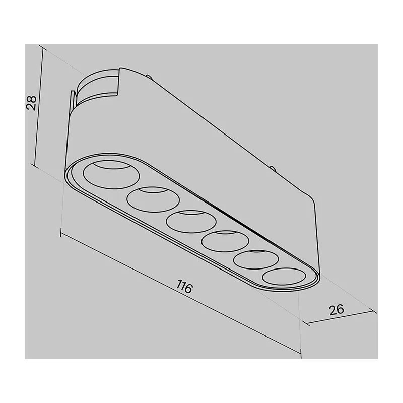 Трековый светильник Точки / Points Radity 4000K 6Вт 36° Maytoni TR082-1-6W4K-M-W 12