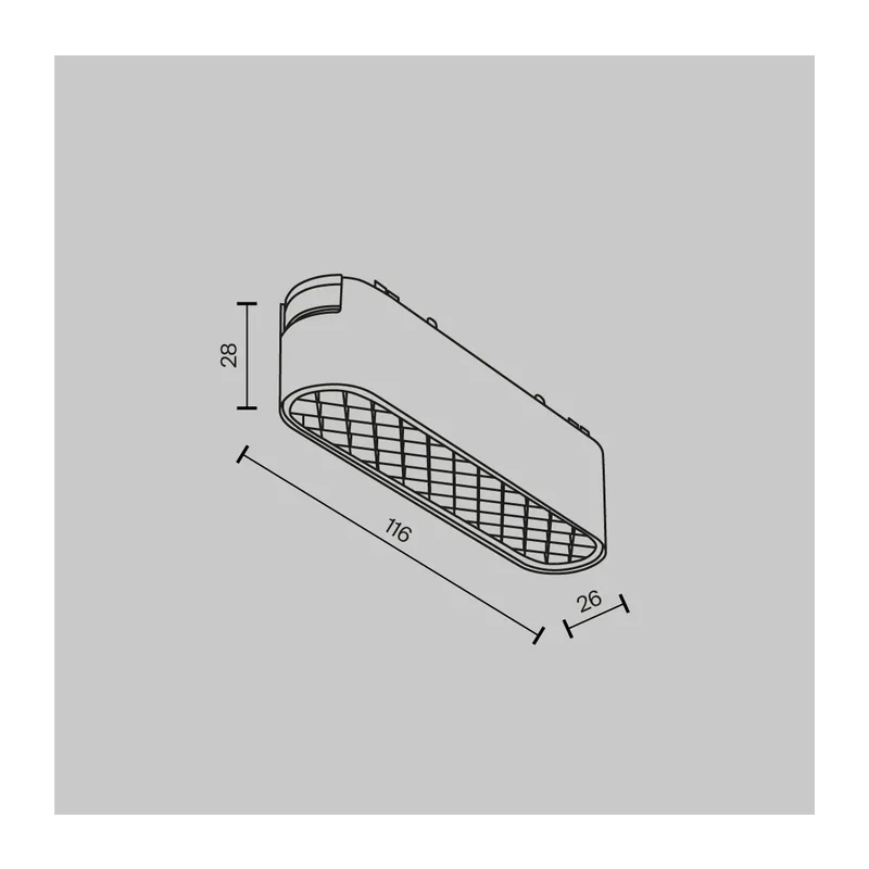 Трековый светильник Базис / Basis Grid Radity 3000K 6Вт 60° Maytoni TR084-1-6W3K-W 11