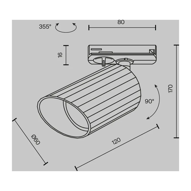 Трековый светильник Липари / Lipari Unity GU10 35Вт Maytoni TR087-1-GU10-W 12