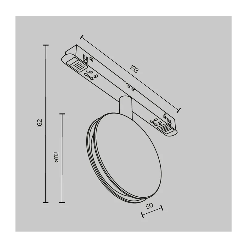 Трековый светильник Контур / Outline Exility 3000K 6Вт 180° Maytoni TR090-2-6W3K-B 12