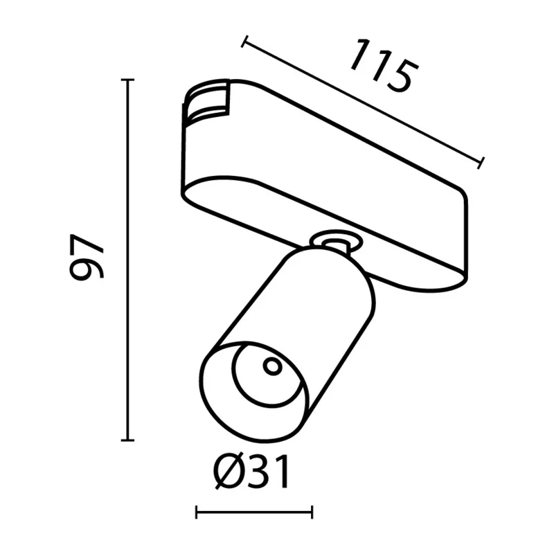 Трековый светильник Фокус / Focus Led Radity 3000K 5Вт 36° Maytoni TR103-1-5W3K-M-B 4