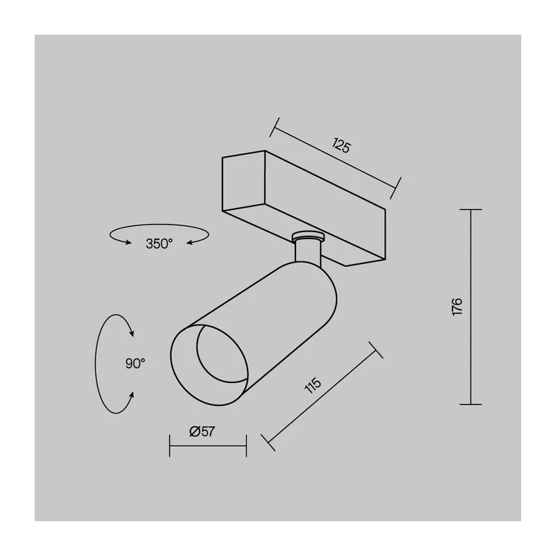 Трековый светильник Фокус / Focus Led Radity 2700-6500K 12Вт 36° Dim Smart Maytoni TR103-4-12WTW-M-W 8