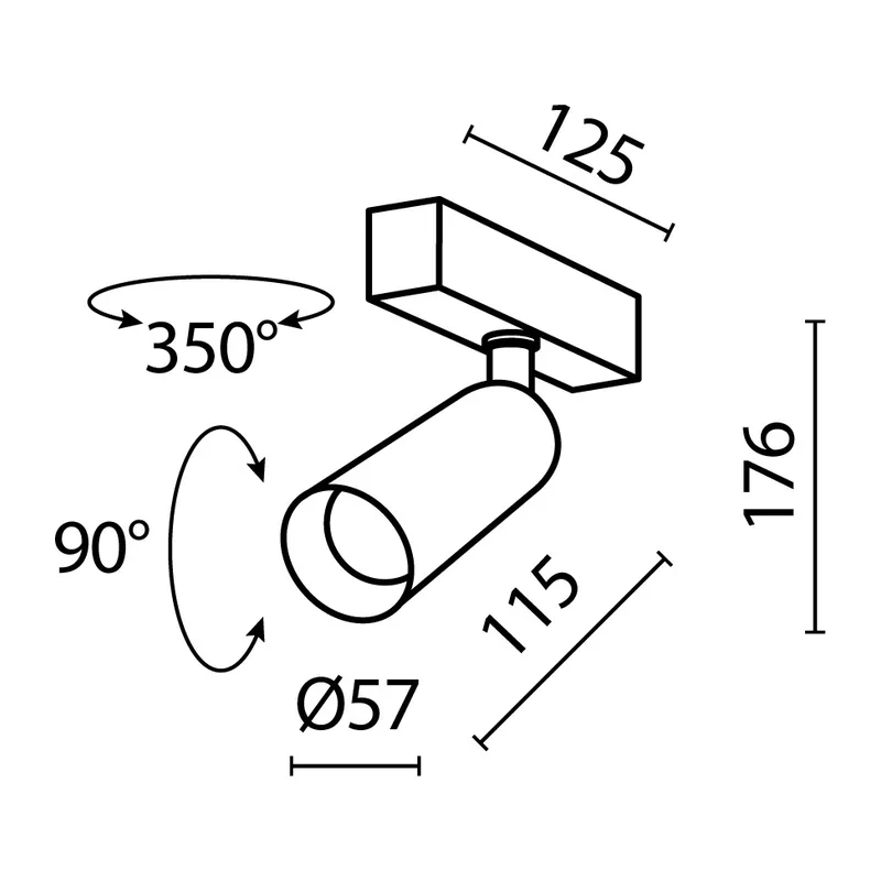 Трековый светильник Фокус / Focus Led Radity 2700-6500K 12Вт 36° Dim Smart Maytoni TR103-4-12WTW-M-W