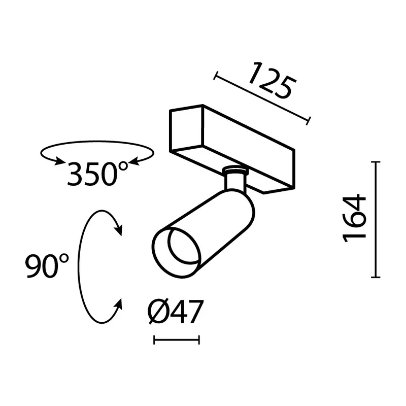 Трековый светильник Фокус / Focus Led Radity 2700-6500K 7Вт 36° Dim Smart Maytoni TR103-4-7WTW-M-W