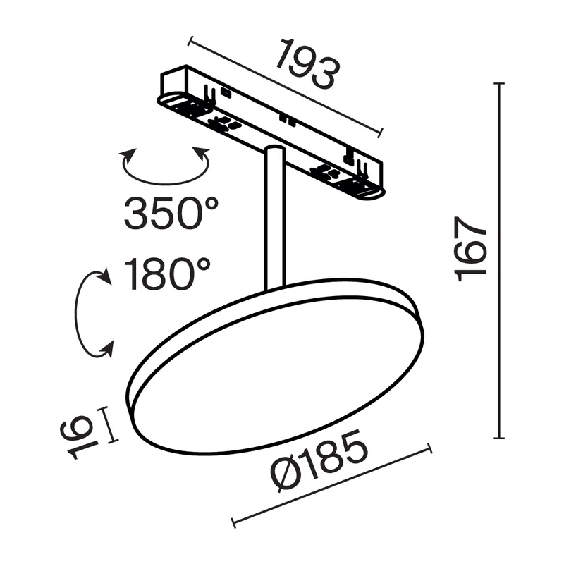 Трековый светильник Плато / Plato Exility 3000K 15Вт 120° Maytoni TR131-2-15W3K-B 3