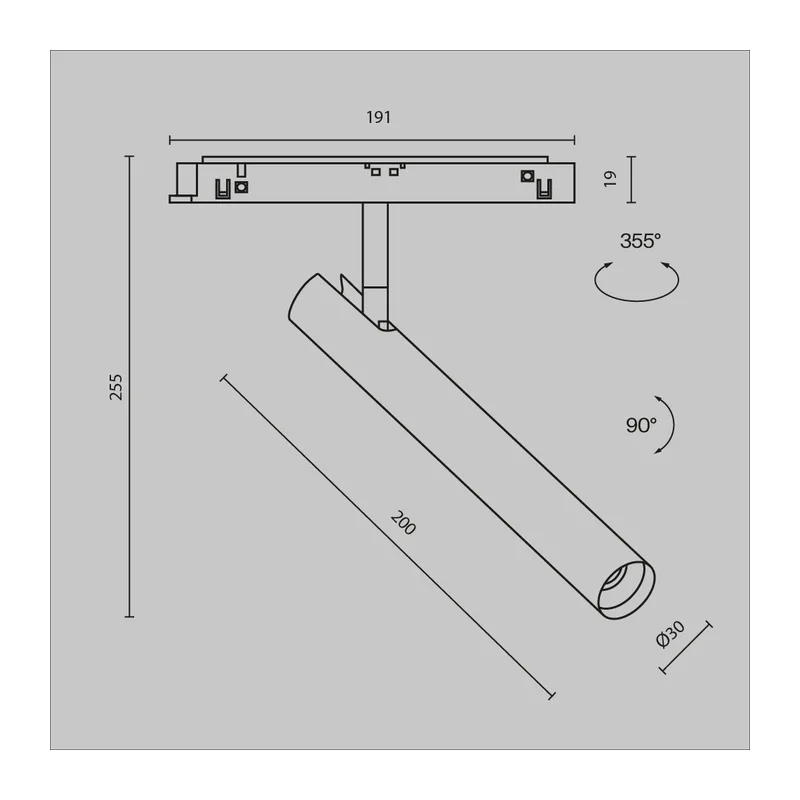 Трековый светильник Фокус Т / Focus T Exility 3000K 6Вт 36° Maytoni TR141-2-6W3K-M-BS 13