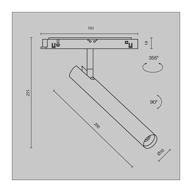 Трековый светильник Фокус Т / Focus T Exility 4000K 6Вт 36° Maytoni TR141-2-6W4K-M-W 11