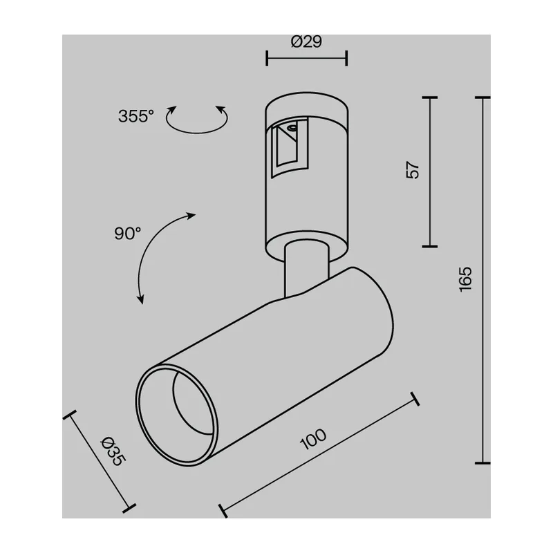 Трековый светильник Фокус / Focus Led Flarity 4000K 5Вт 34° Maytoni TR144-1-5W4K-W-PT 10