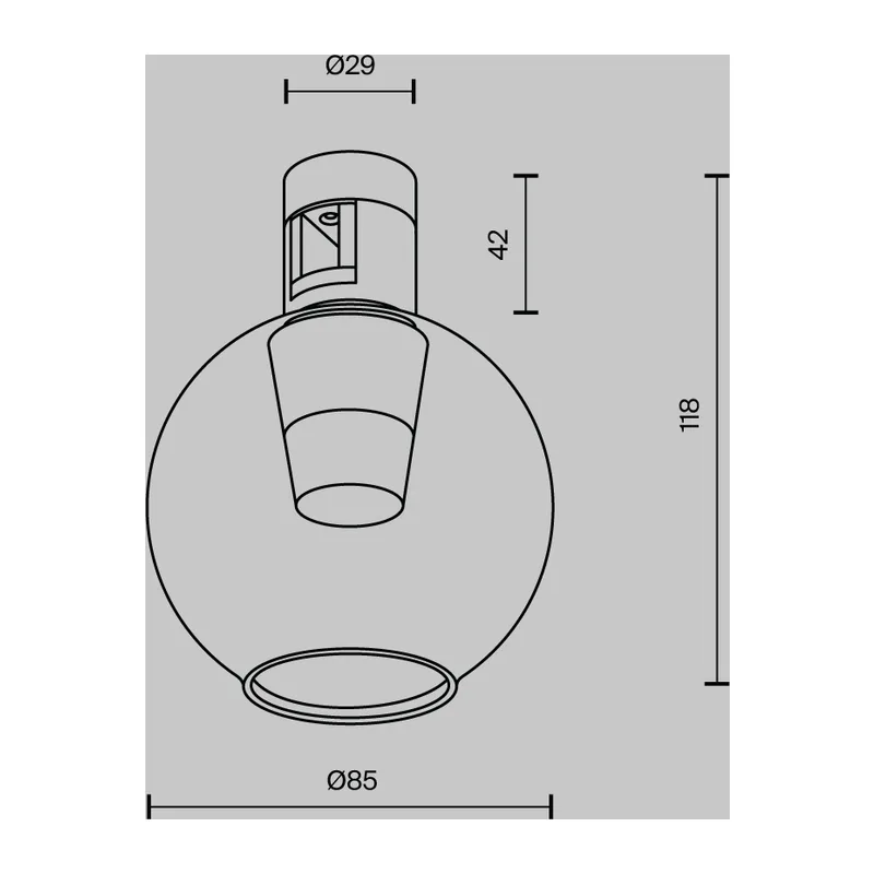 Трековый светильник Пузырь / Bubble Flarity 4000K 2Вт 120° Maytoni TR148-1-3W4K-BS 9