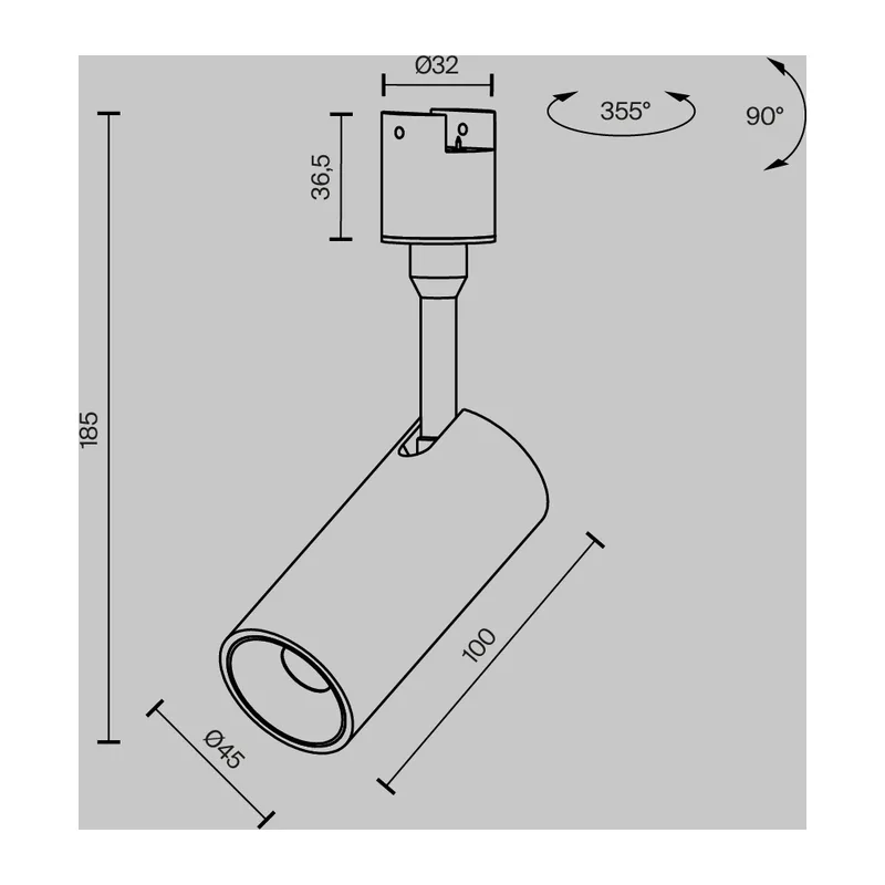 Трековый светильник Фокус / Focus Led Elasity 3000K 10Вт 36° Maytoni TR163-1-10W3K-M-B 10