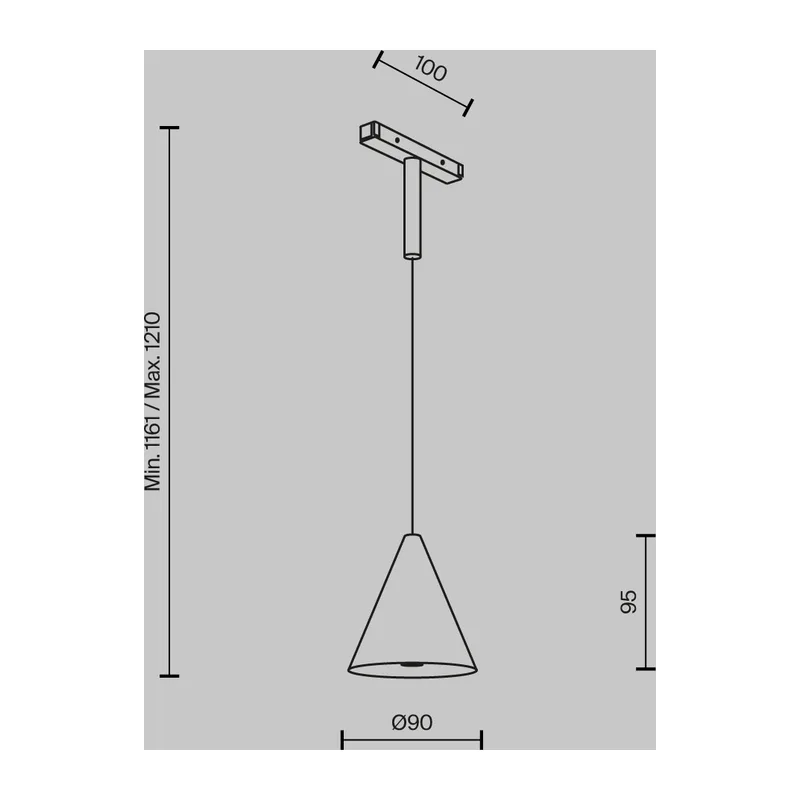 Трековый подвесной светильник Коно / Cono Basity 3000K/6000K 5Вт 36° Maytoni TR182-1-5WTW-M-B 4