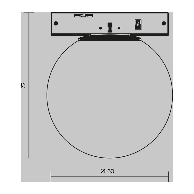 Трековый светильник Луна / Luna Levity 4000К 3Вт 200° Maytoni TR185-1-3W4K-B 10