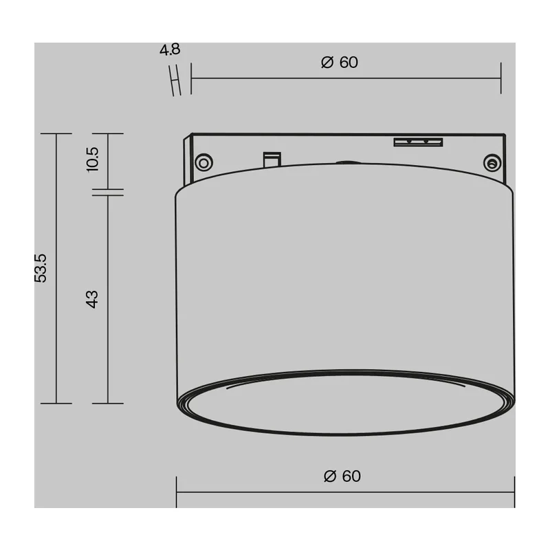Трековый светильник Альфа С / Alfa S Levity 4000К 5Вт 36° Maytoni TR188-1-5W4K-M-B 11