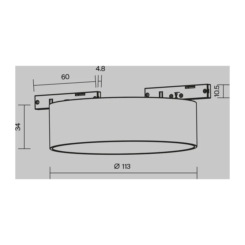 Трековый светильник Зон / Zon Levity 2700К 12Вт 100° Maytoni TR189-1-12W2.7K-BW 2