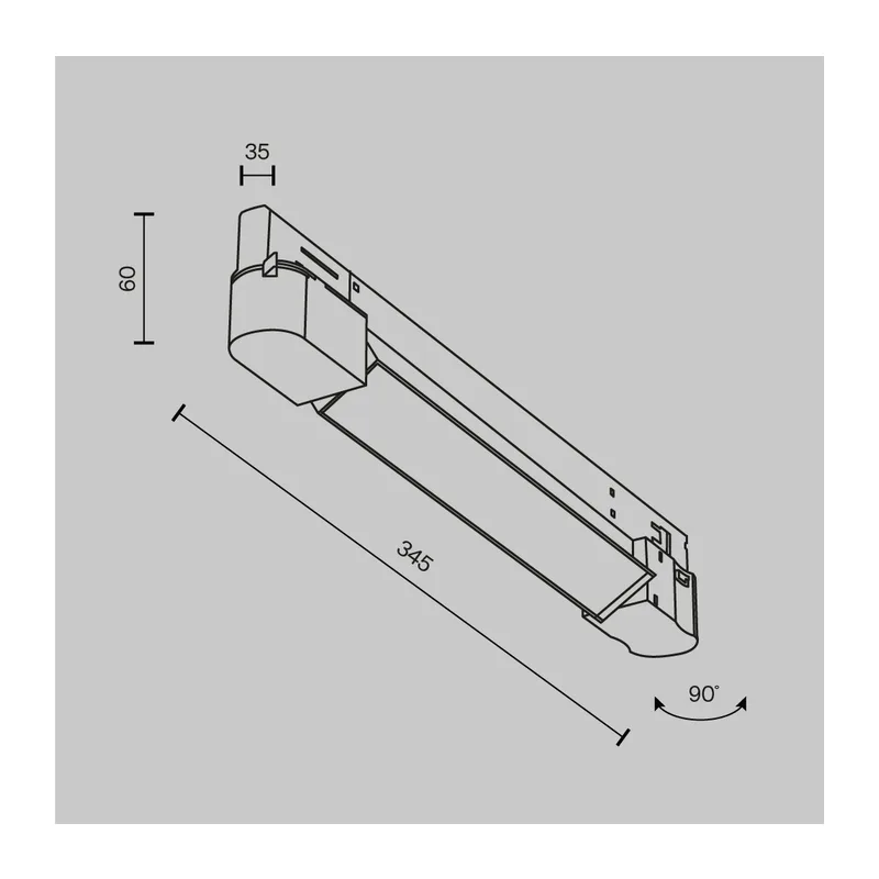 Трековый светильник Базис / Basis Trinity 4000K 10Вт 110° Maytoni TR196-3-10W4K-W(N) 2