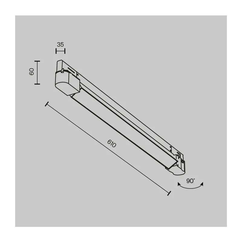 Трековый светильник Базис / Basis Trinity 2700K 20Вт 110° Maytoni TR196-3-20W2.7K-W(N) 2