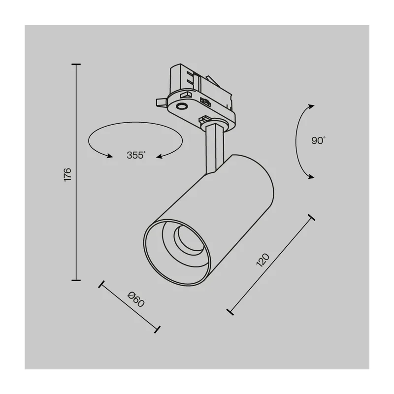 Трековый светильник Фокус / Focus Led Trinity 2700-5000K 12Вт 36° Maytoni TR197-3-12WCCT-M-W 2
