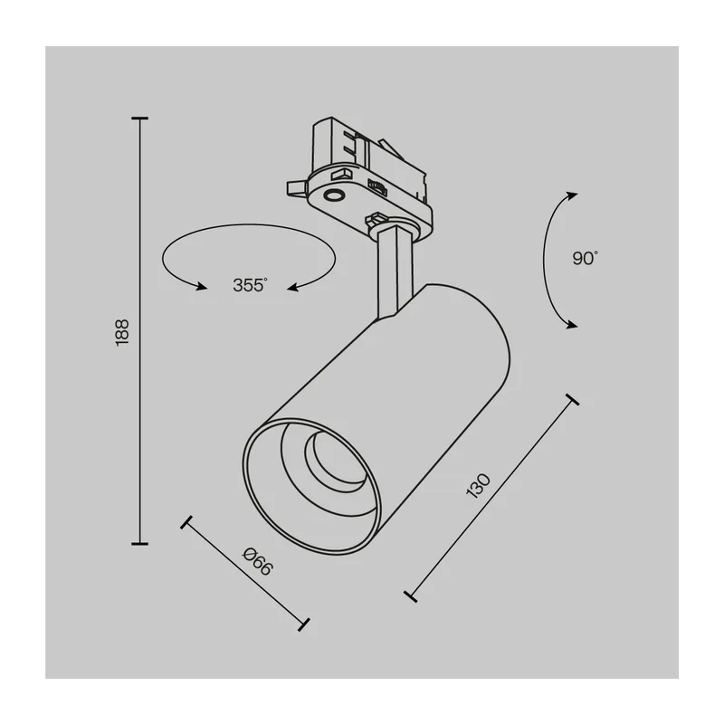 Трековый светильник Фокус / Focus Led Trinity 2700-5000K 20Вт 36° Maytoni TR197-3-20WCCT-M-W 12