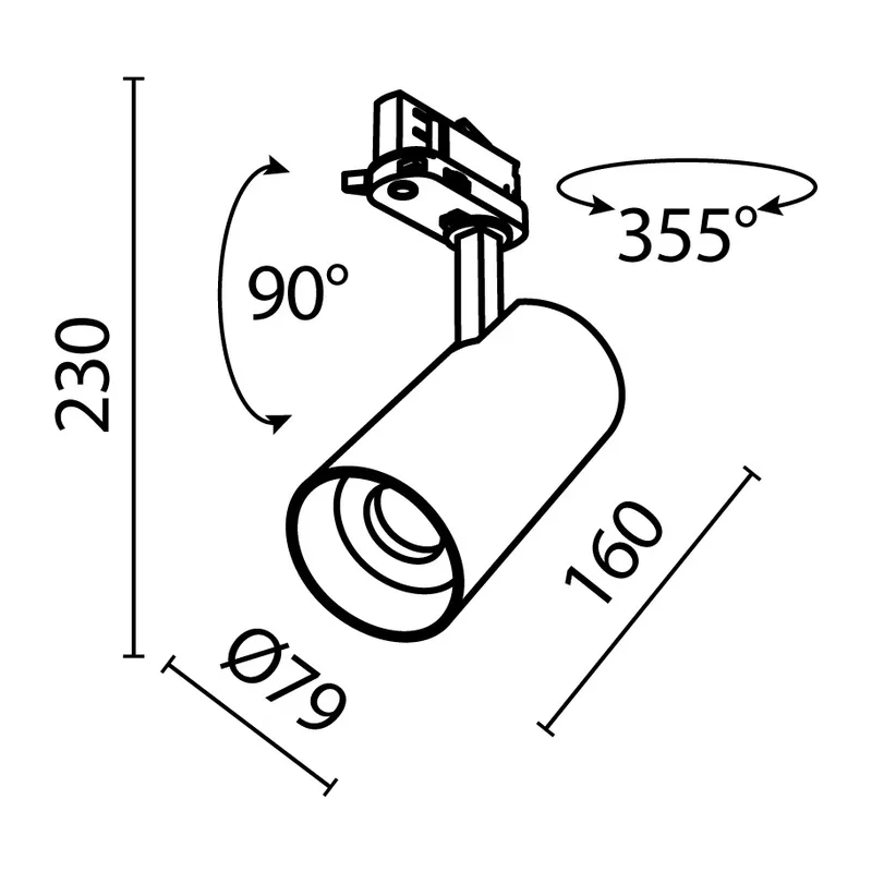 Трековый светильник Фокус / Focus Led Trinity 2700-5000K 20Вт 36° Maytoni TR197-3-20WCCT-M-W 7