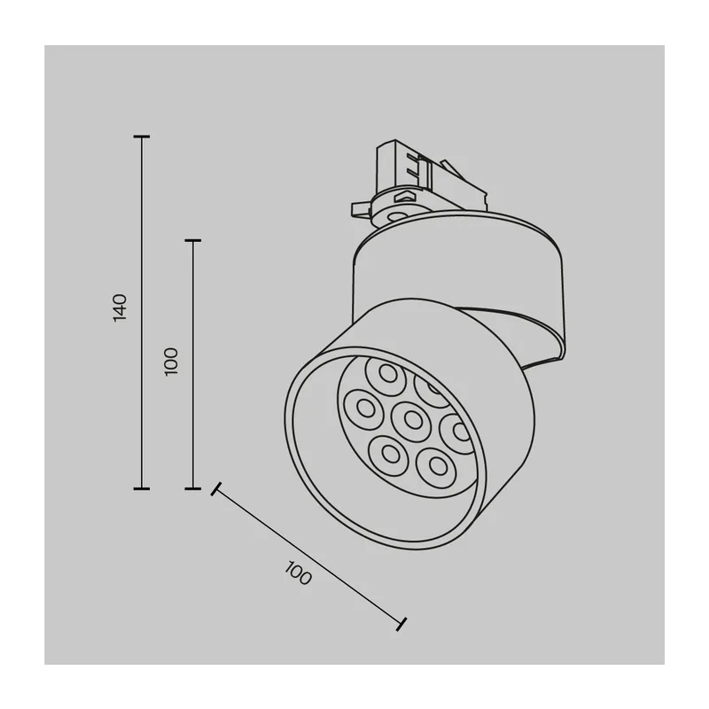 Трековый светильник Альфа / Alfa Trinity 4000K 15Вт 36° Maytoni TR199-3-15W4K-M-B 2