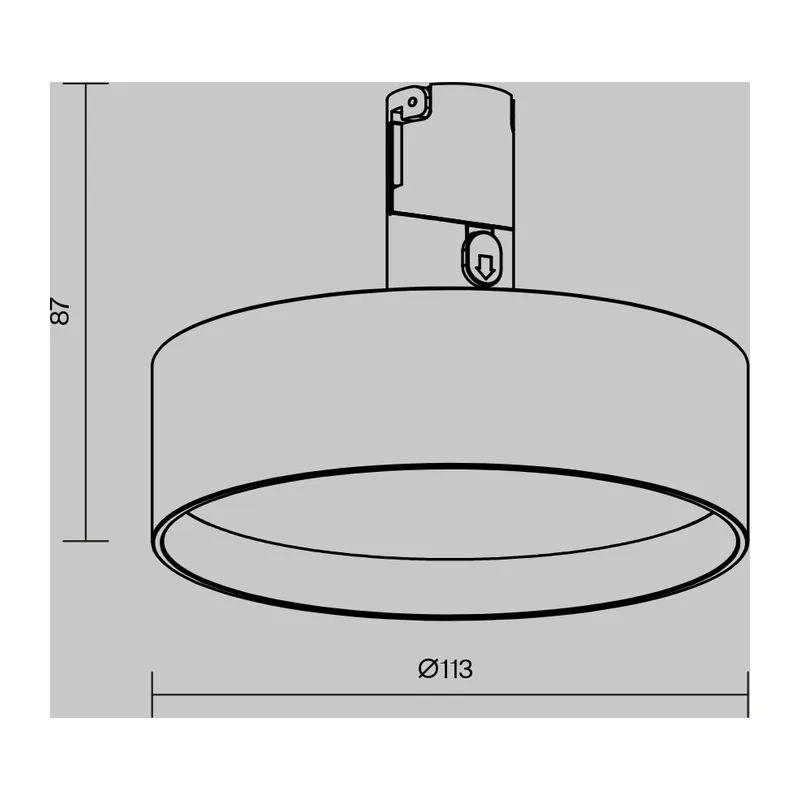 Трековый светильник Зон / Zon 3000К 12Вт 100° Maytoni TR204-1-12W3K-B 8