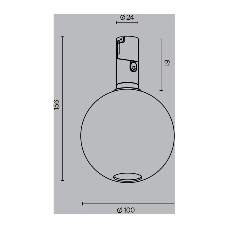 Трековый светильник Пузырь / Bubble 3000К 3Вт 100° Maytoni TR205-1-3W3K-B 8
