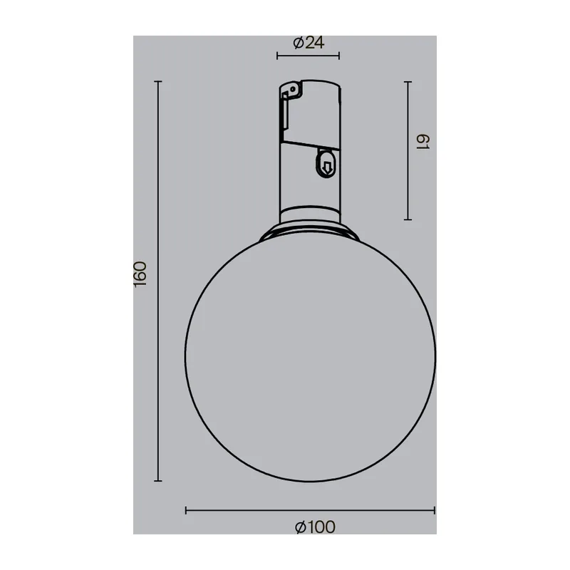 Трековый светильник Луна / Luna 3000К 5Вт 220° Maytoni TR208-1-5W3K-B 8