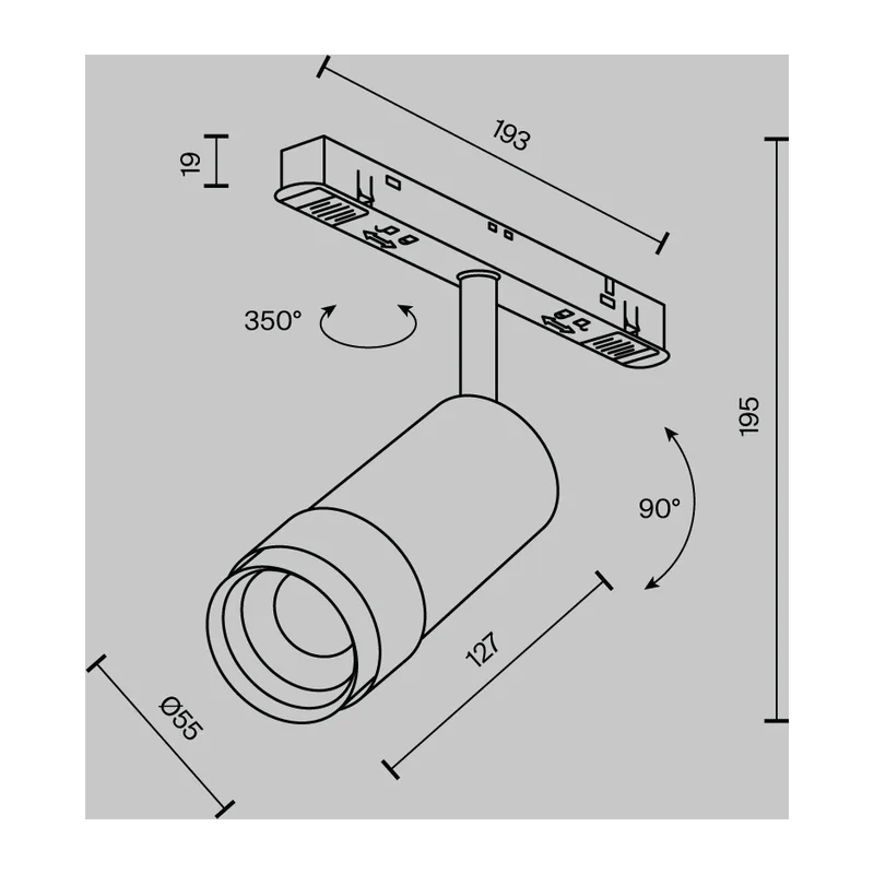 Трековый светильник Фокус Зум / Focus Zoom Exility 2700-6000K 12Вт 15-50° Dim Smart Zigbee Maytoni TR212-4-12WTW-Z-DSZ-W 10