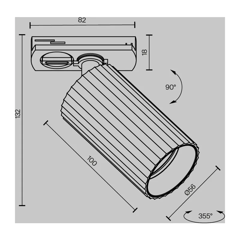 Трековый светильник Калипсо / Calipso Unity GU10 Maytoni TR218-1-GU10-BS 2