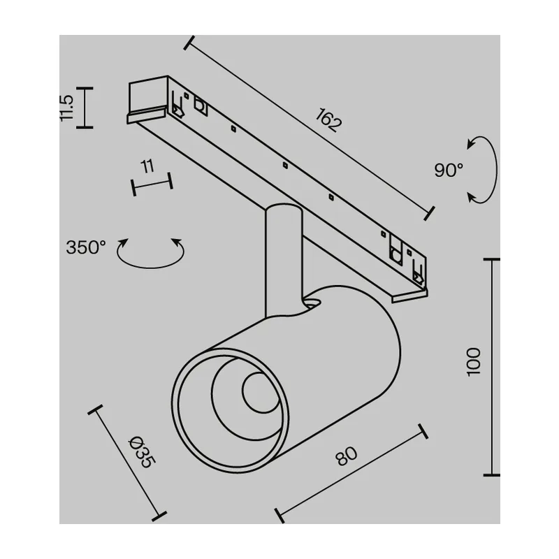 Трековый светильник Фокус / Focus Led Exility X 2700-6000K 5Вт 36° Dim Smart Zigbee Maytoni TR243-4-5WTW-DSZ-B 12