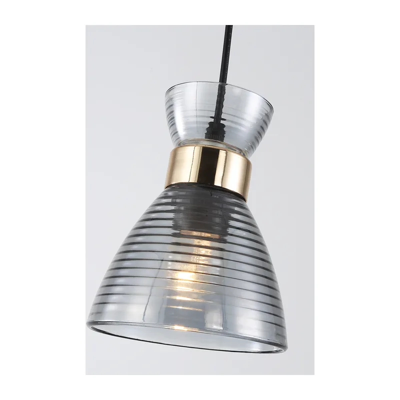 Подвесной светильник E27*1 TR3406 BK/FGD/SM черный/золото/дымчатый E27 max 60W D135*1000 Ambrella Light 9